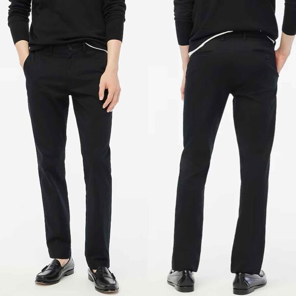 J. Crew Factory Straight Fit Flex Chino Pants Black Size 34x30 Casual Work Wear - Picture 1 of 11